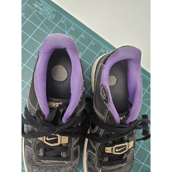 Nike Air Force 1 Low '07 LV8 World Champ Black Purple Size 4Y Youth - Picture 3 of 12